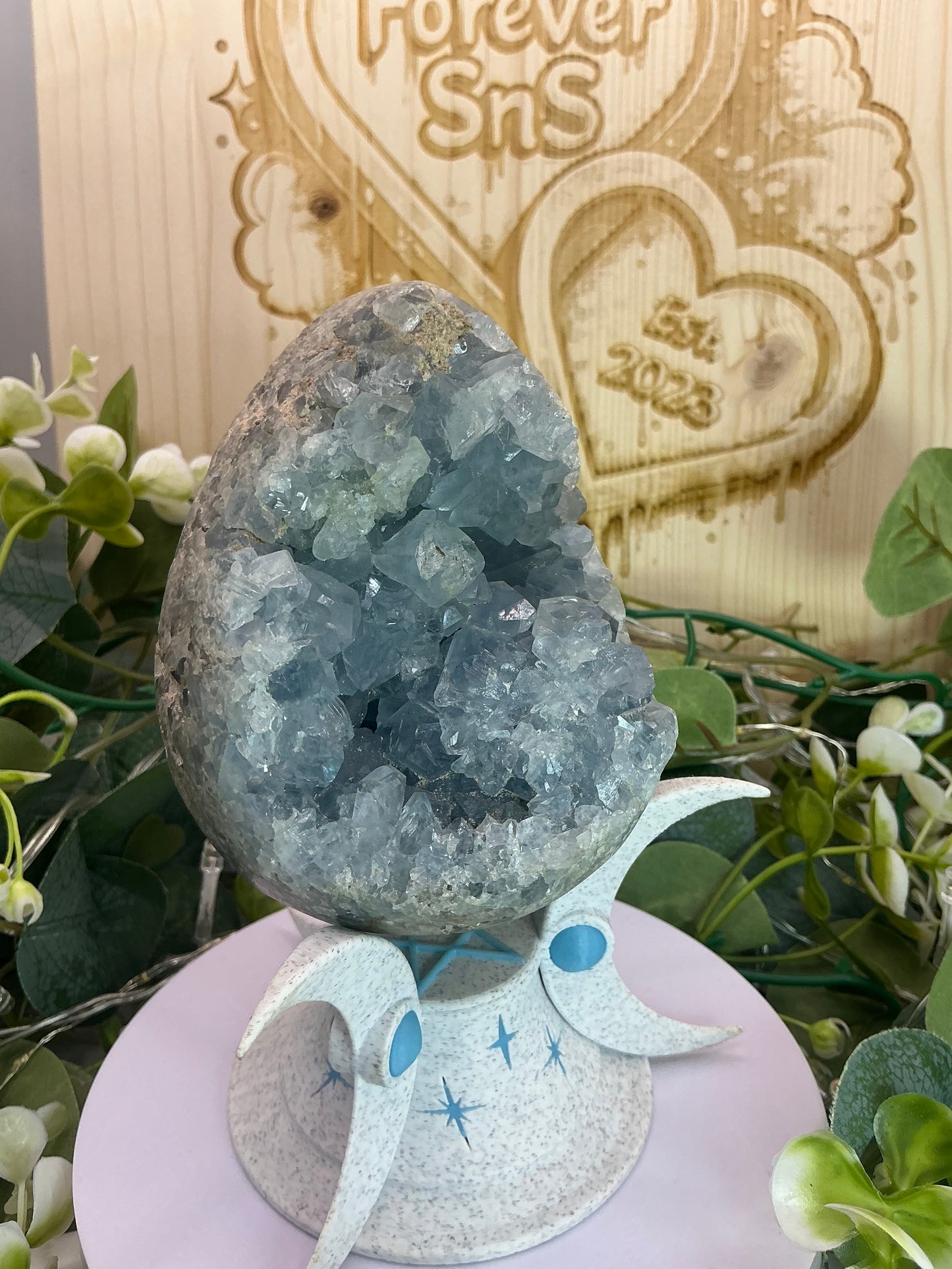 Blue Celestite Egg 955g