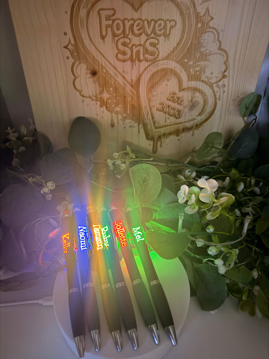 LED Light Up Pens Laser Enrgeved.