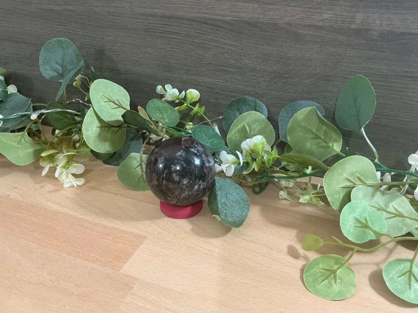 Garnet x Arfvedsonite Sphere 430g