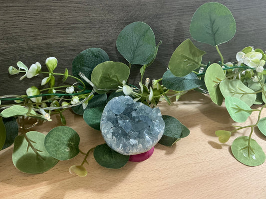 Blue Celestite Half Sphere 287g