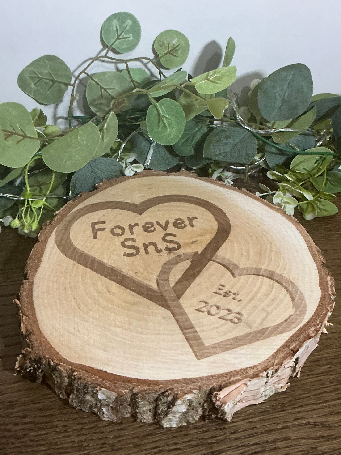 Laser Engraved Log Ends