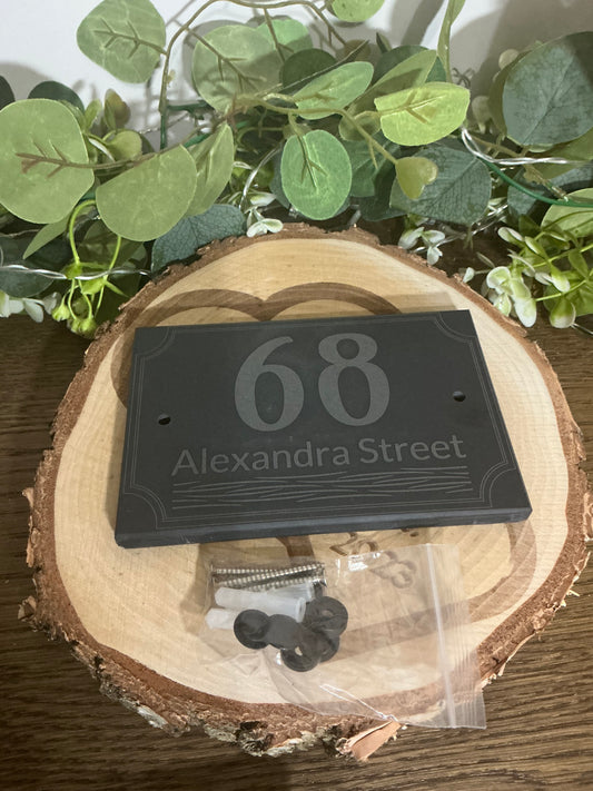 Laser Engraved Address Sign