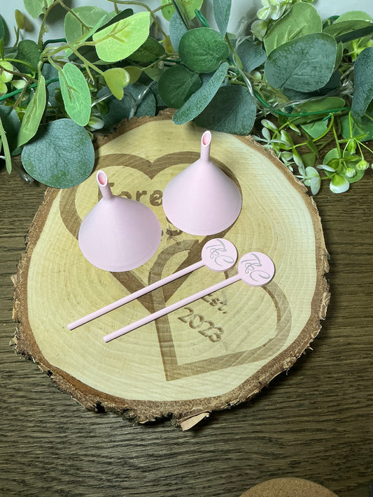 Funnel & Poker For Snow Globe cups.