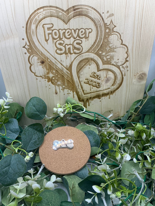 Plain Silver Bone Pet Shape Tag