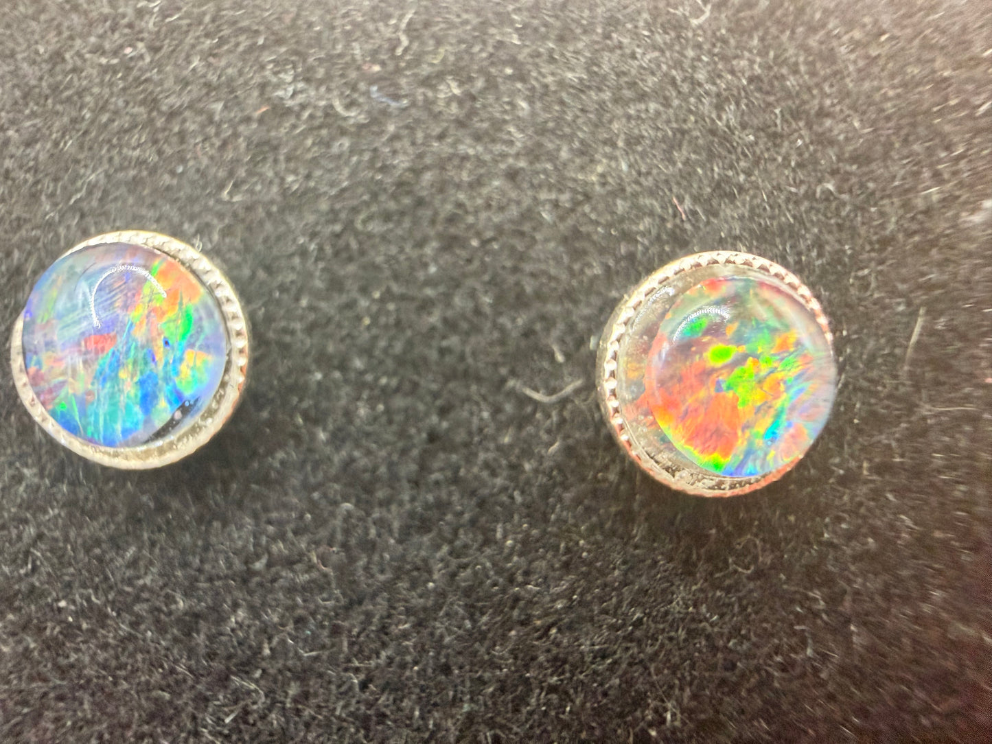 Natural AA Grade Australian Opal Stud Earrings | 925 Sterling Silver | Genuine Australian Opal Earrings | Forever SnS | 5mm Gemstone