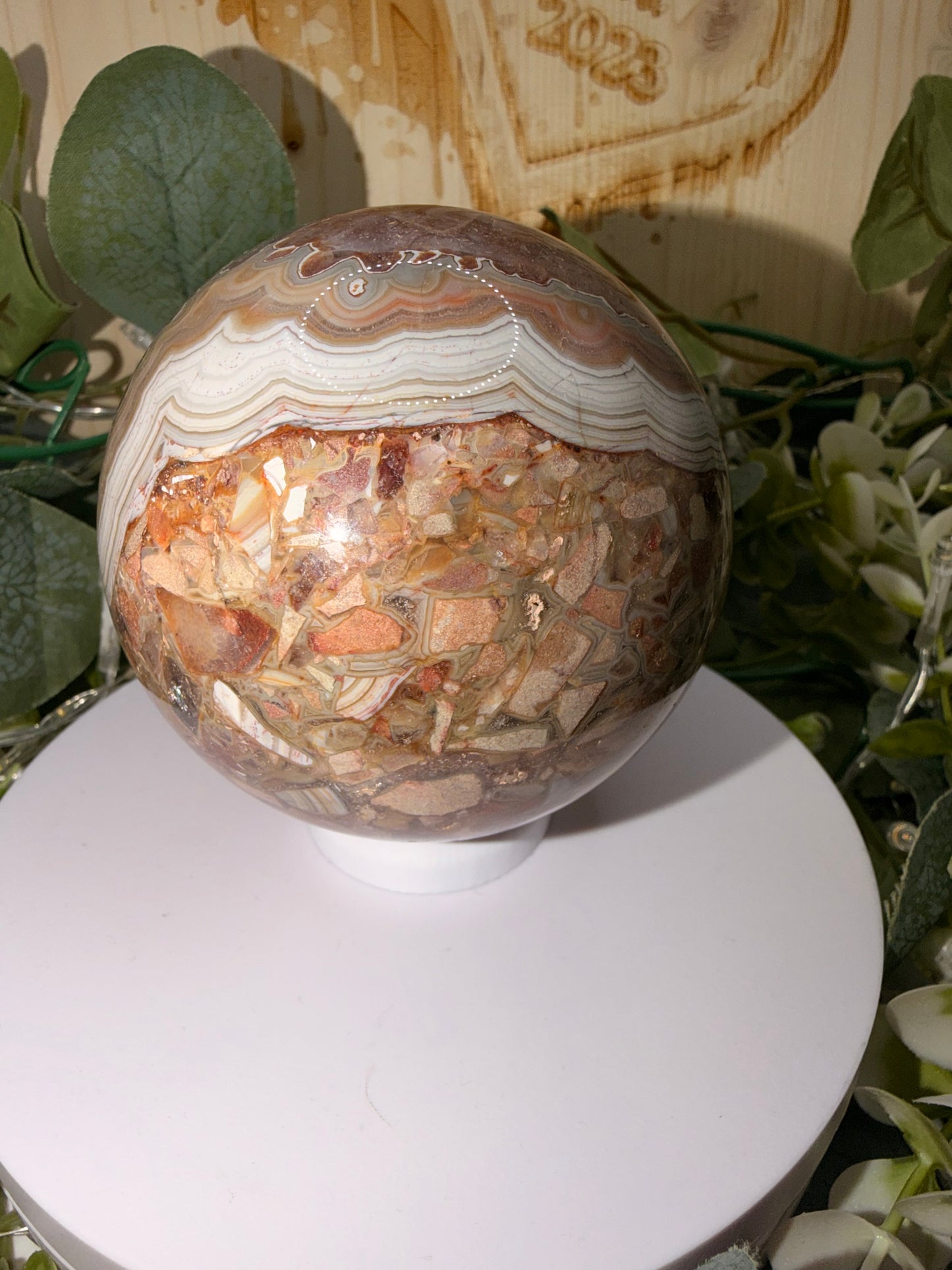 Amethyst x Agate Sphere 725g