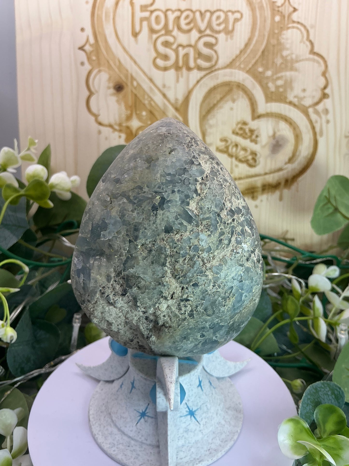Blue Celestite Egg 955g