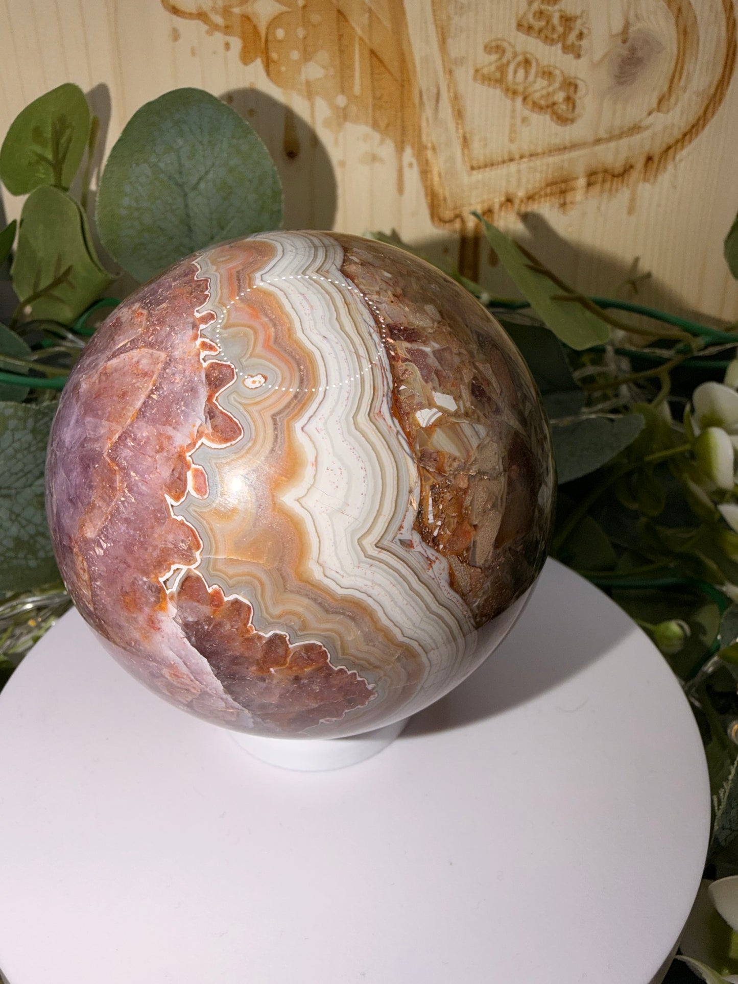 Amethyst x Agate Sphere 725g