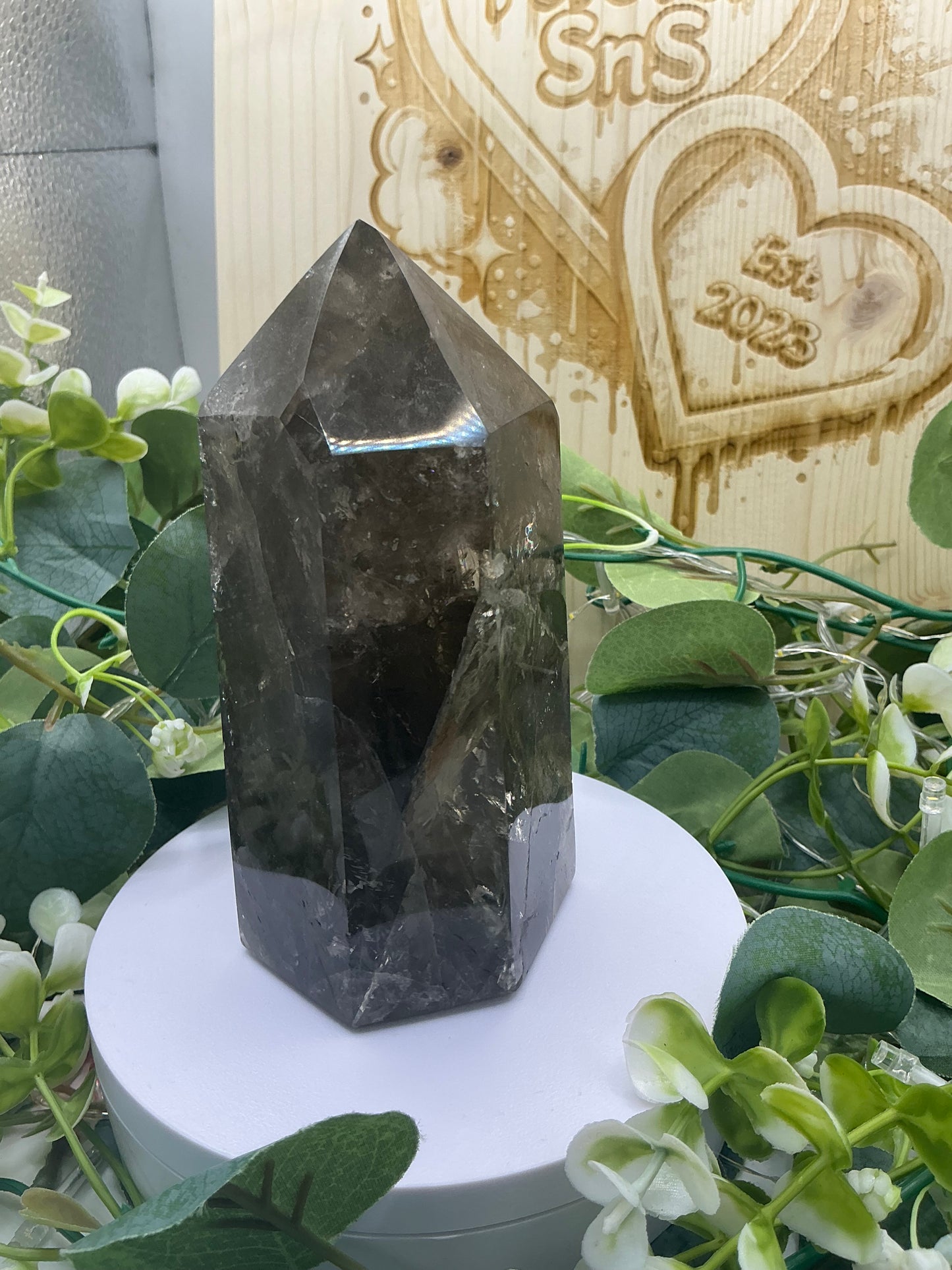 Smokey Quartz Tower (Morion Quartz) 1029g