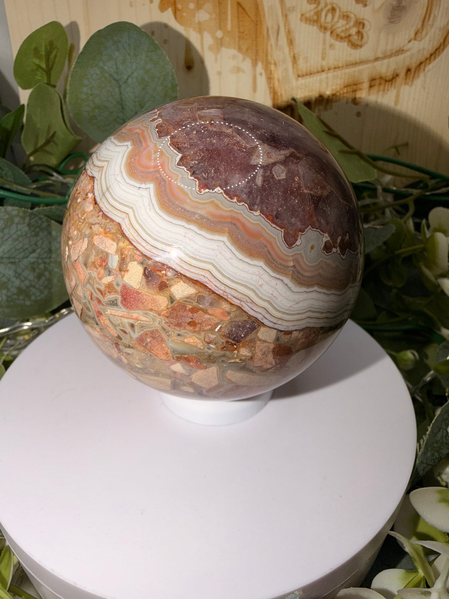 Amethyst x Agate Sphere 725g