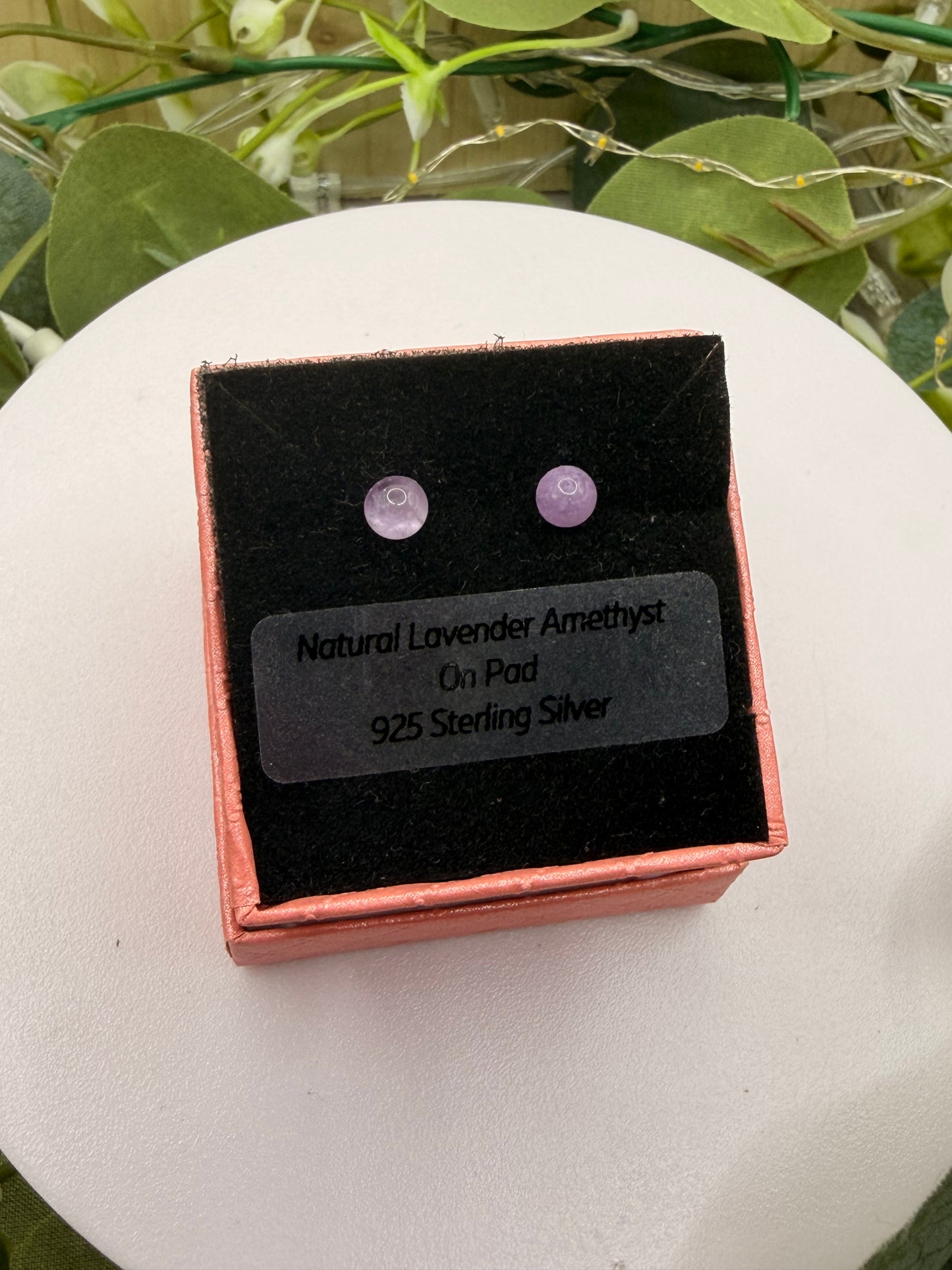 Natural Lavender Amethyst 5mm Stud Earrings | 925 Sterling Silver Stud Earrings | Genuine Lavender Amethyst Gemstone Jewellery