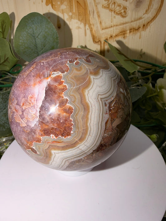 Amethyst x Agate Sphere 725g