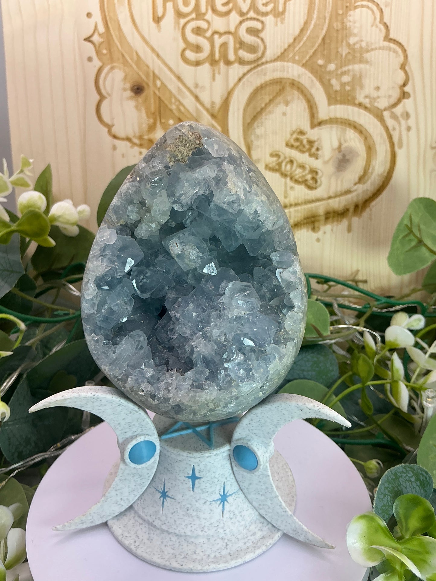 Blue Celestite Egg 955g
