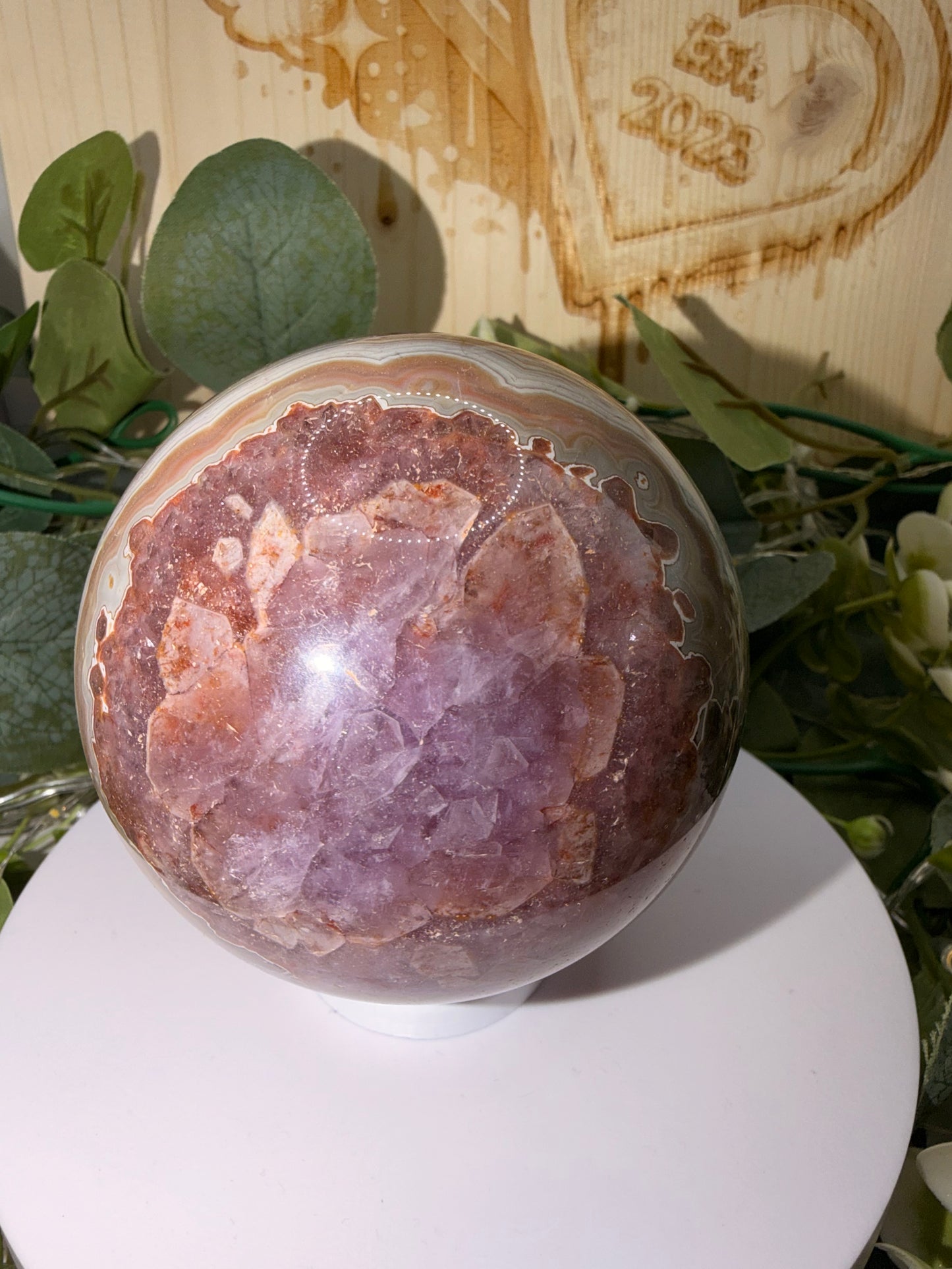 Amethyst x Agate Sphere 725g