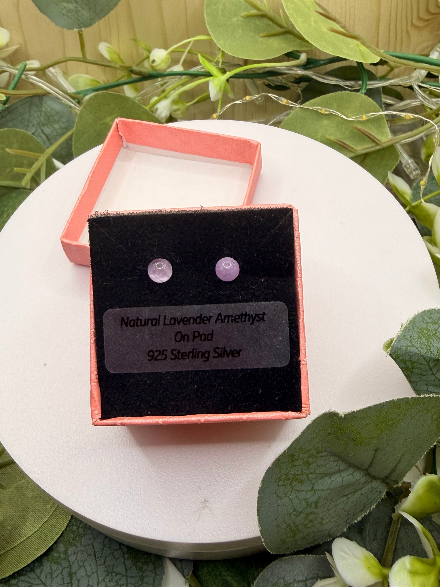 Natural Lavender Amethyst 5mm Stud Earrings | 925 Sterling Silver Stud Earrings | Genuine Lavender Amethyst Gemstone Jewellery