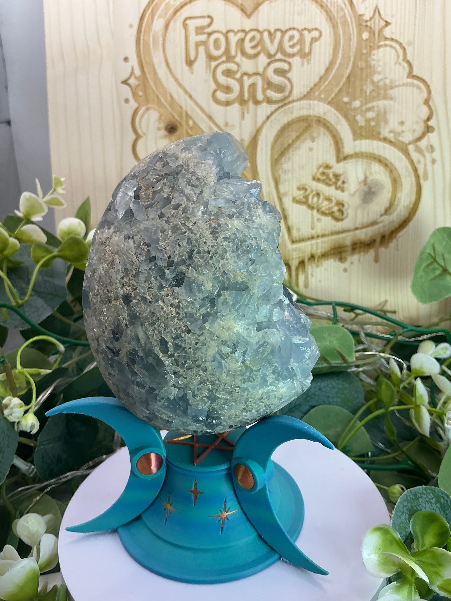 Blue Celestite Egg 1348g