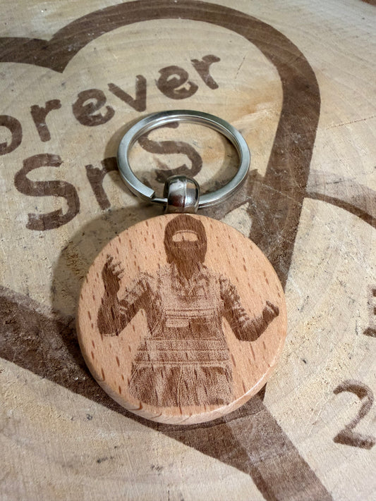 DEZBAG “ Do Your Job” Circle Wooden Keyring