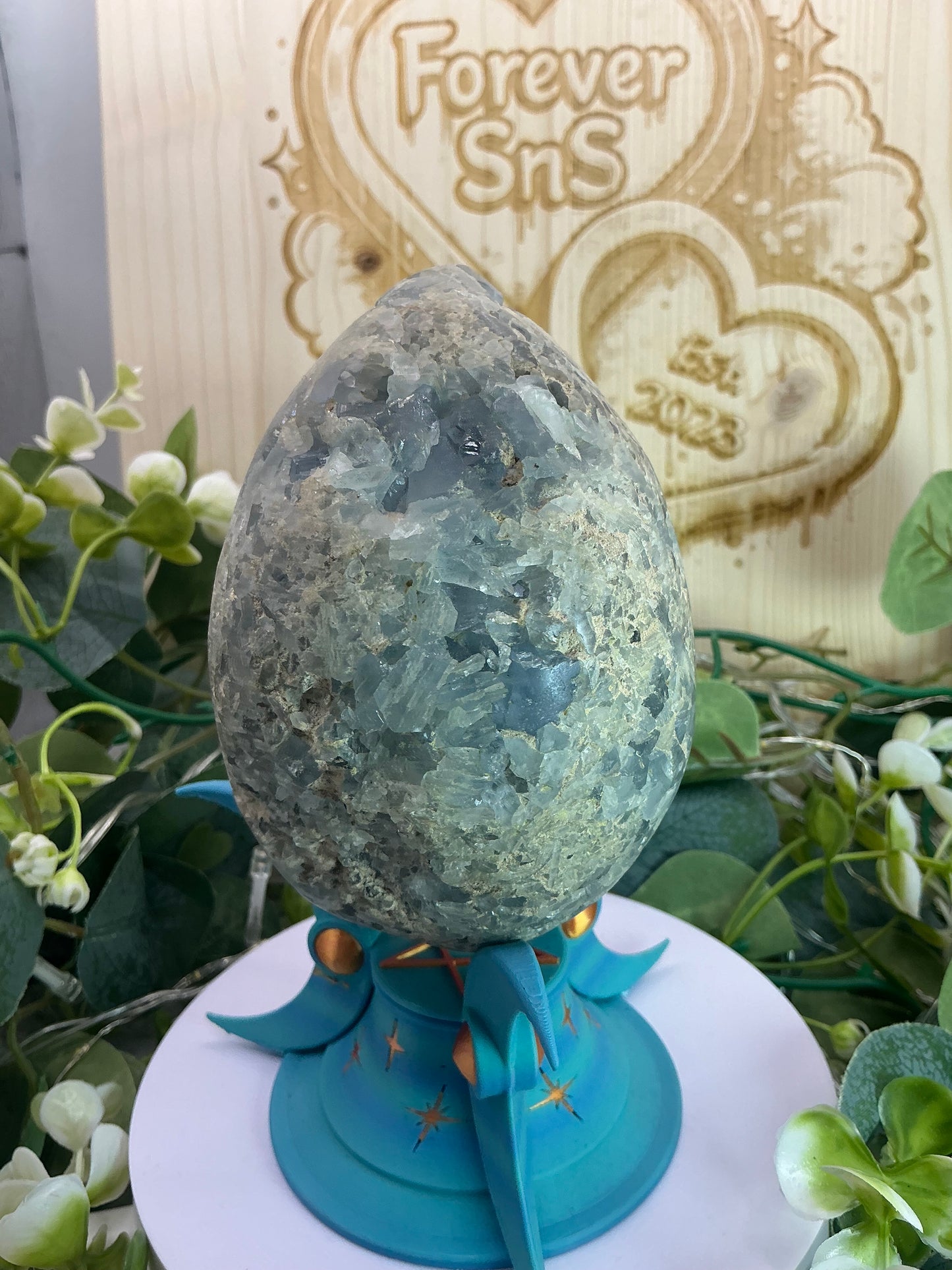Blue Celestite Egg 1348g