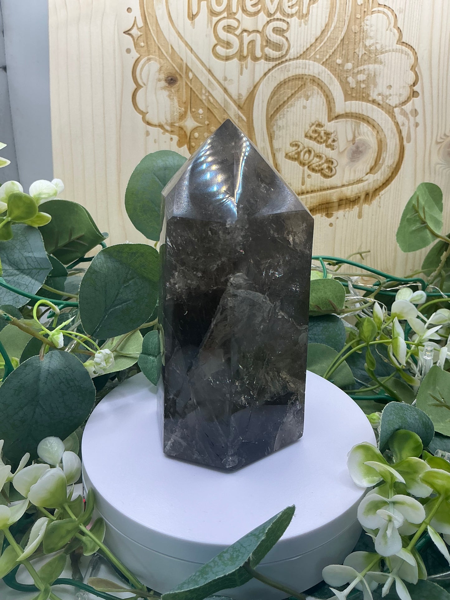 Smokey Quartz Tower (Morion Quartz) 1029g