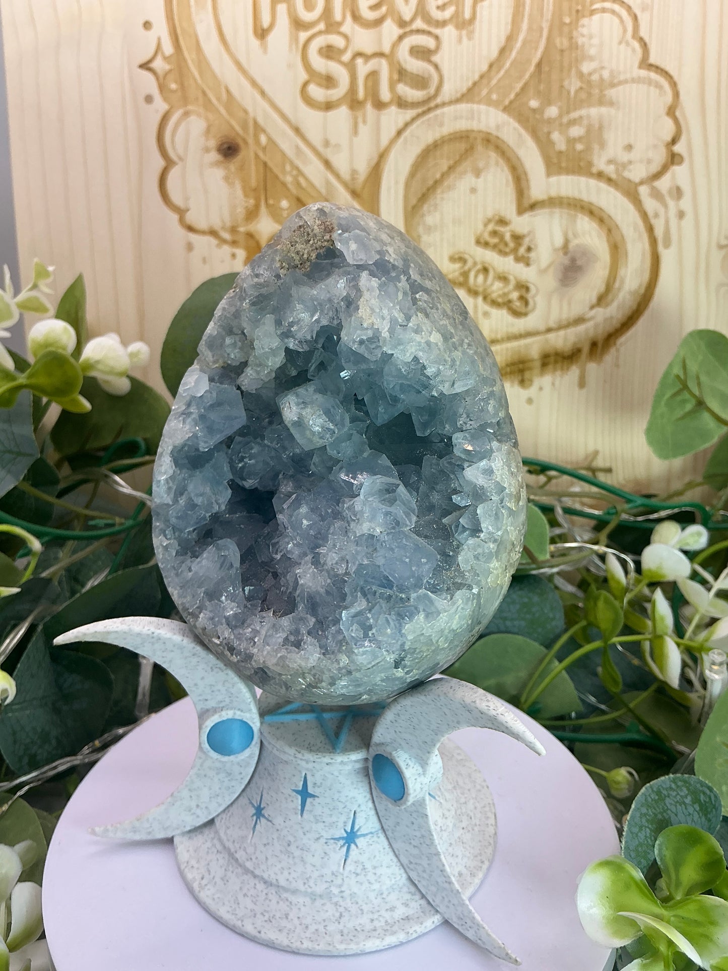 Blue Celestite Egg 955g