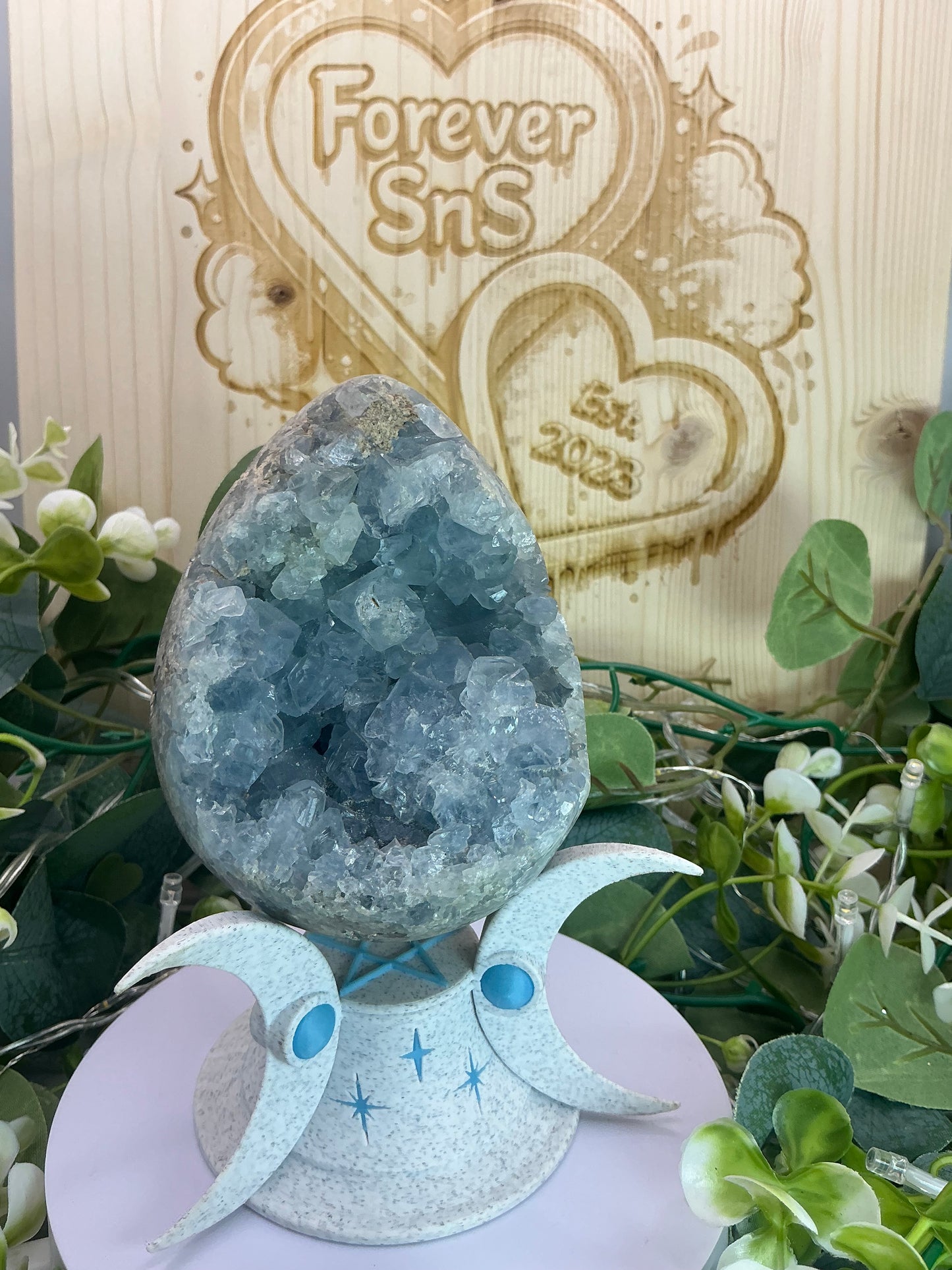 Blue Celestite Egg 955g