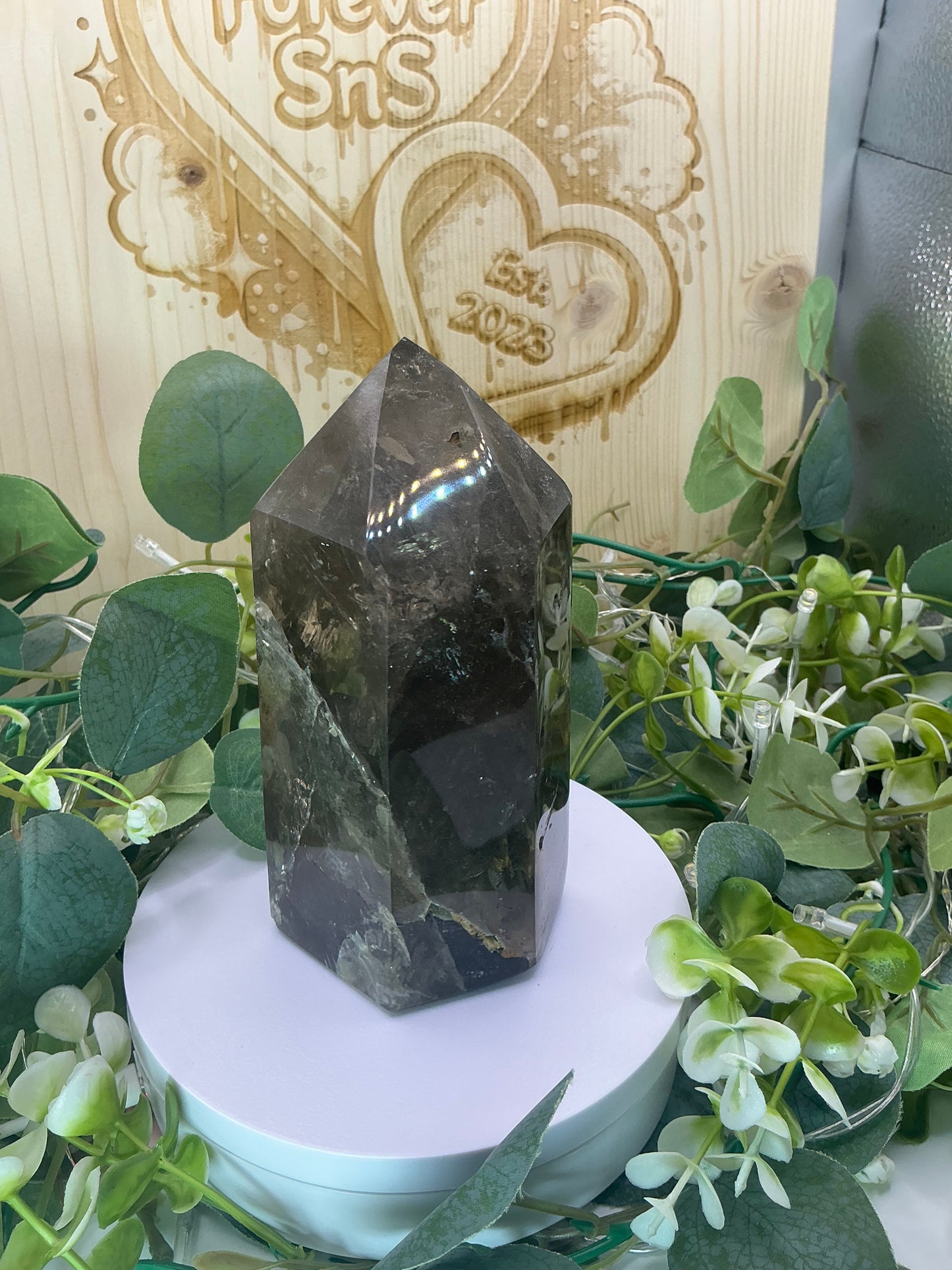 Smokey Quartz Tower (Morion Quartz) 1029g
