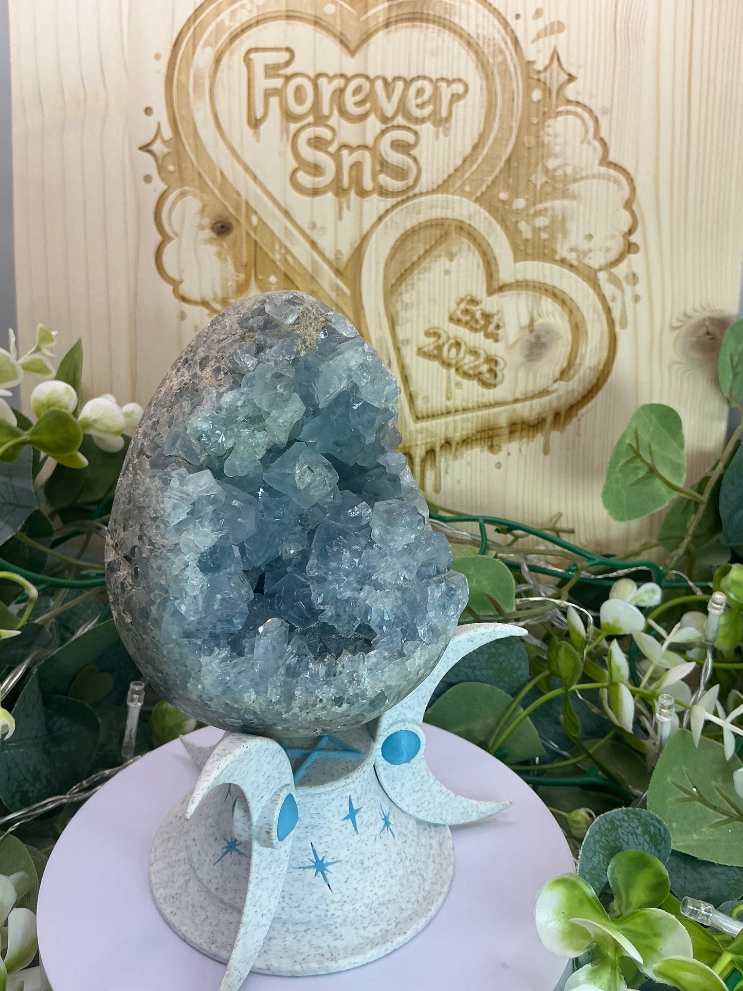 Blue Celestite Egg 955g