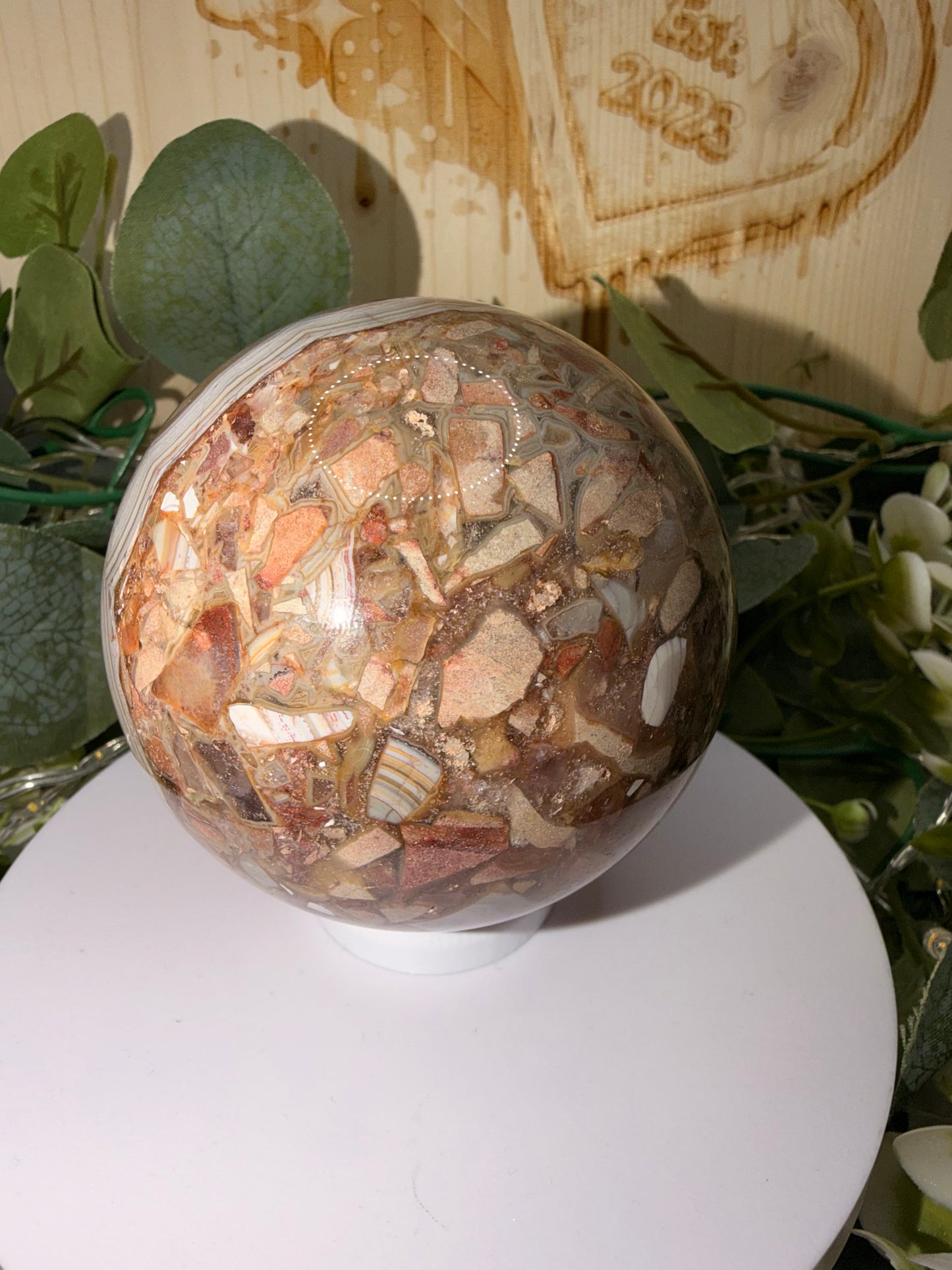 Amethyst x Agate Sphere 725g