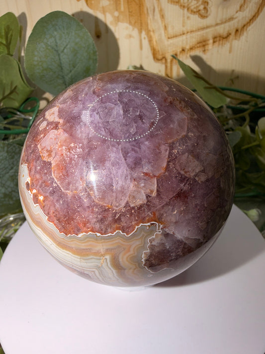 Amethyst x Agate Sphere 725g