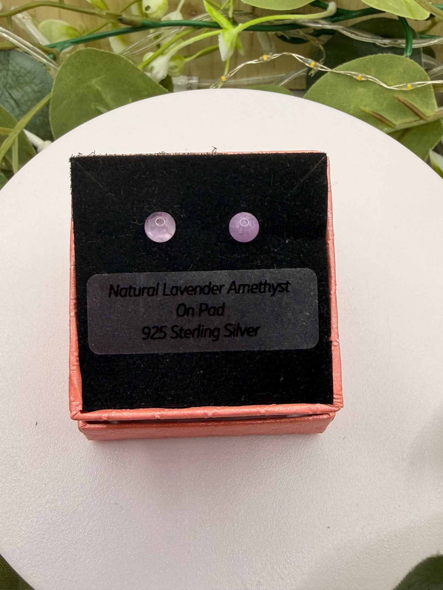 Natural Lavender Amethyst 5mm Stud Earrings | 925 Sterling Silver Stud Earrings | Genuine Lavender Amethyst Gemstone Jewellery