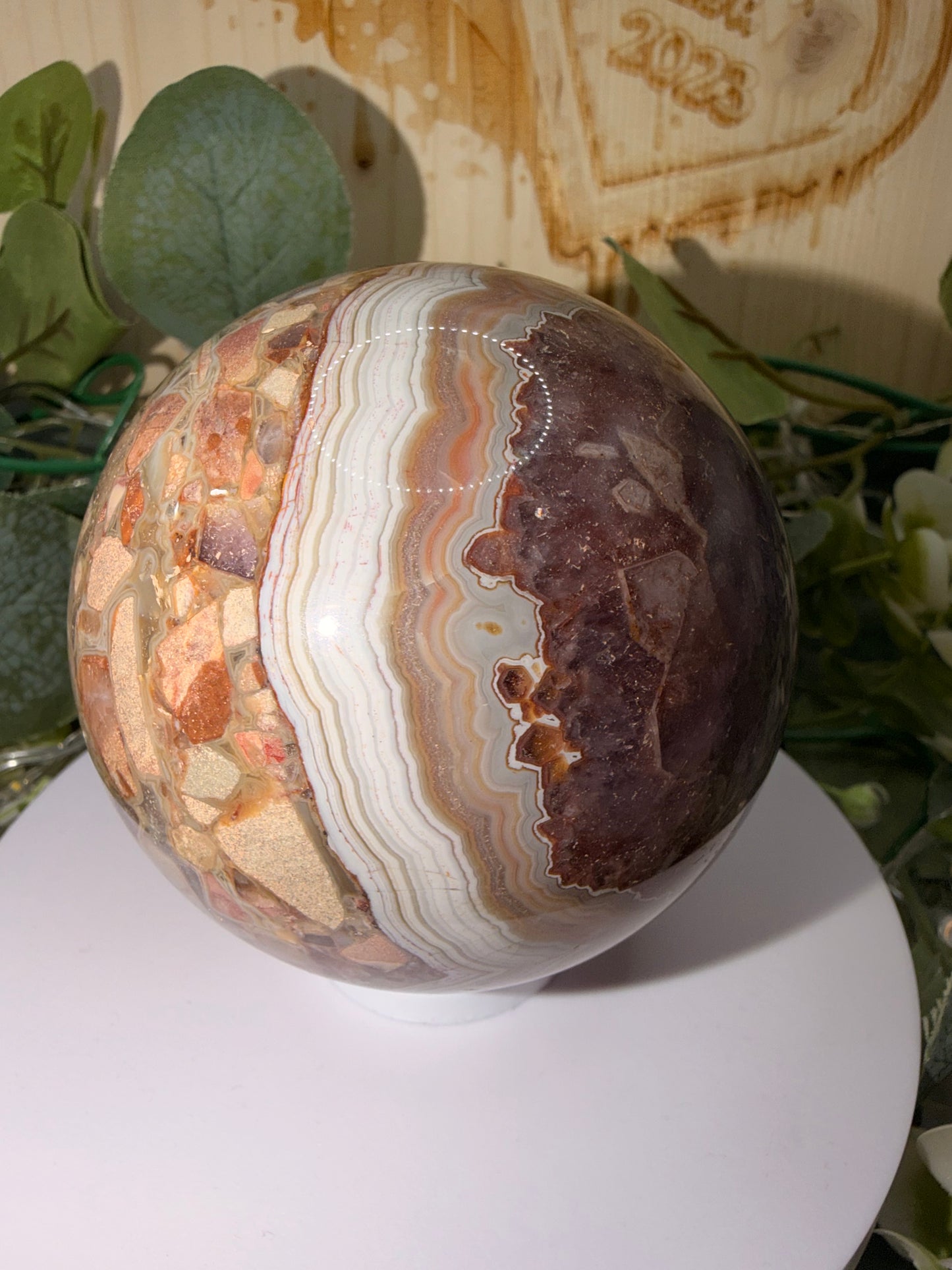 Amethyst x Agate Sphere 725g