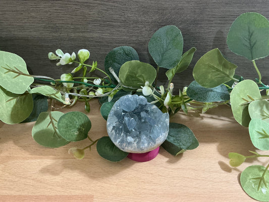 Blue Celestite Half Sphere 287g