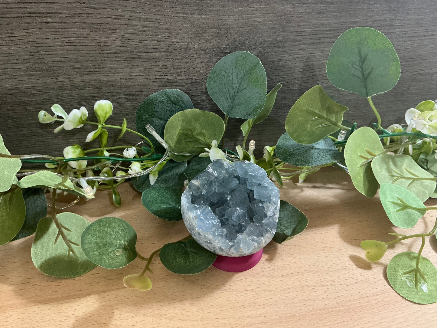 Blue Celestite Half Sphere 287g