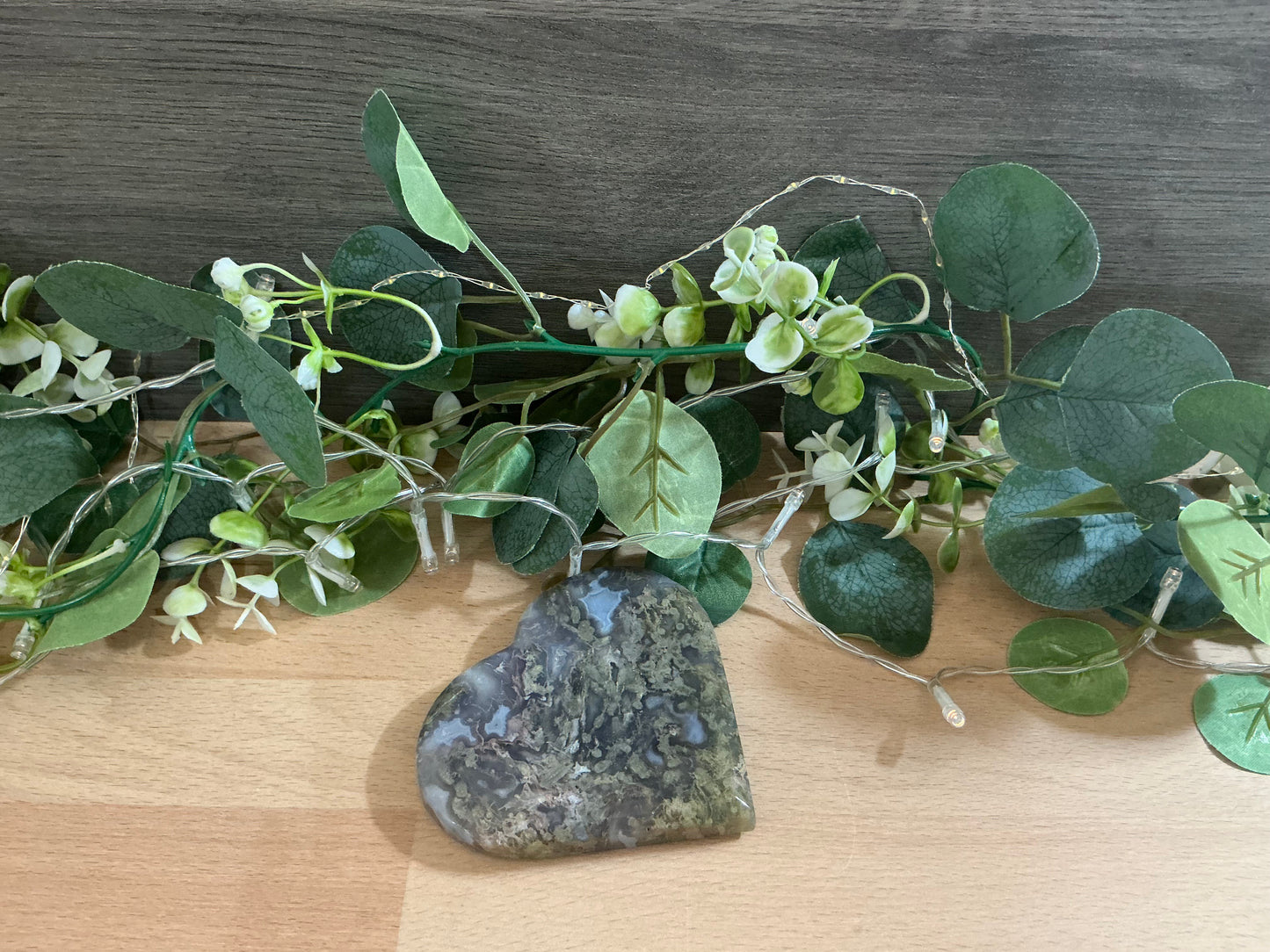 Moss Agate Heart 227g