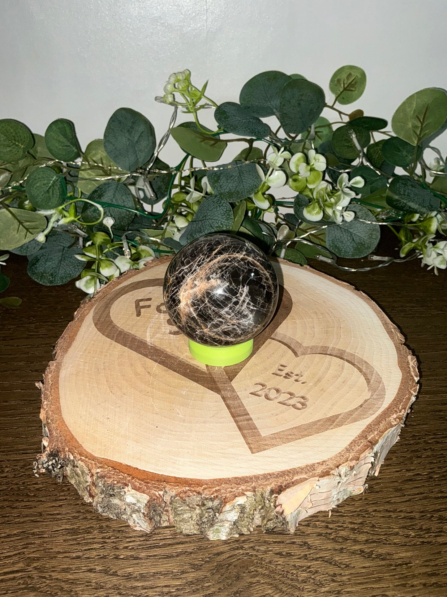 Black Moonstone Sphere 341g