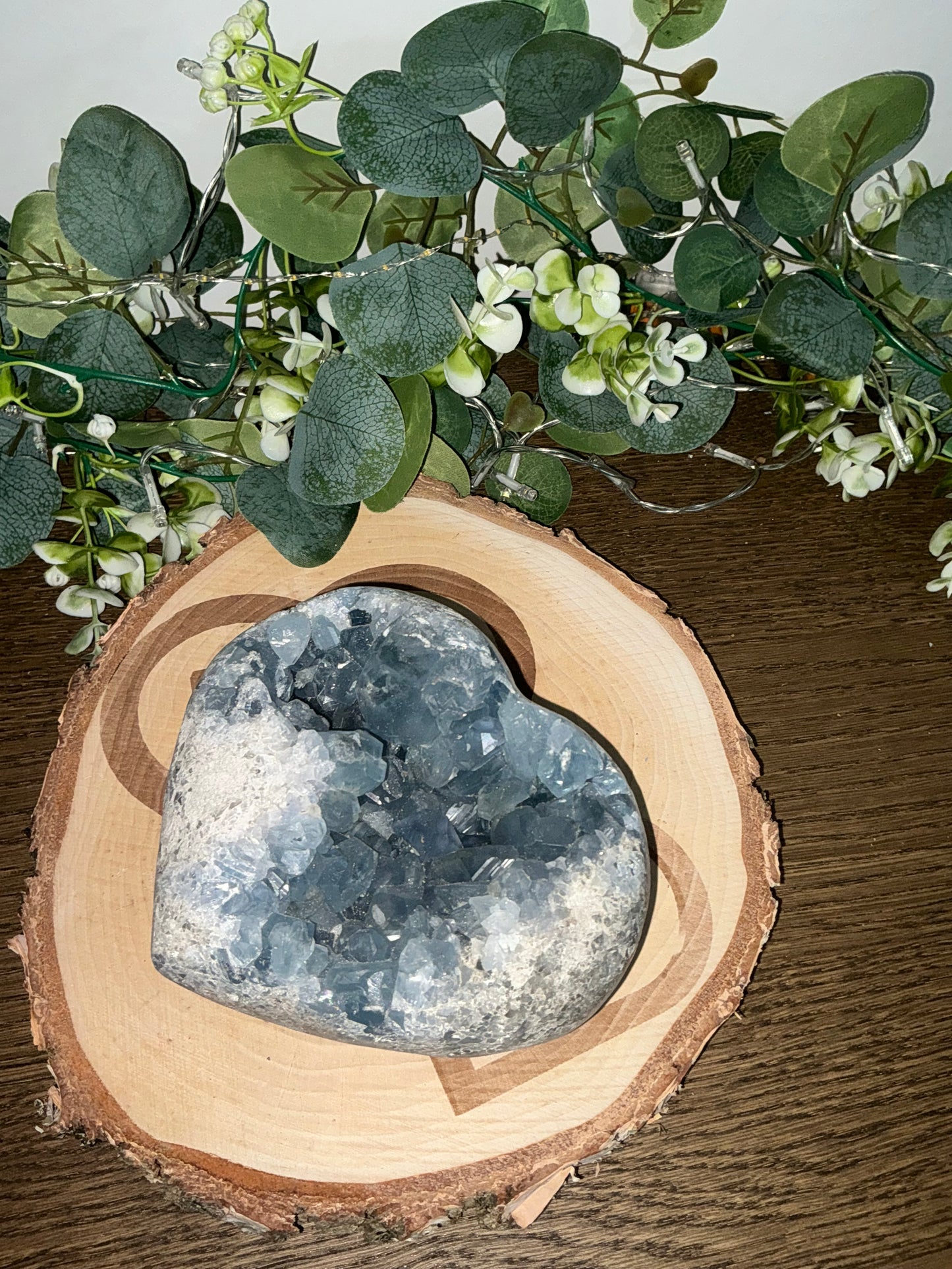 Blue Celestite Heart 1821g