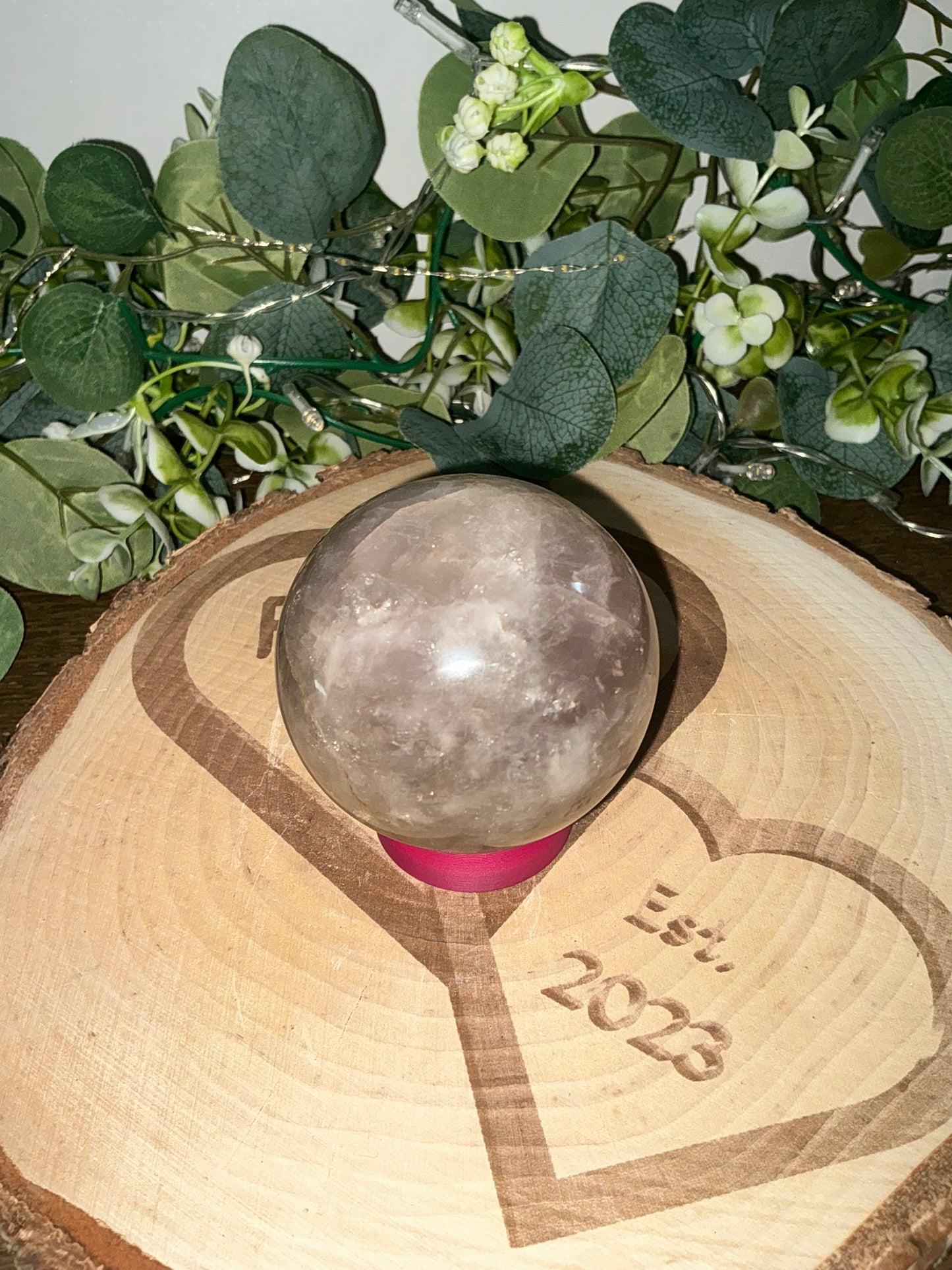 Lavender Rose Quartz Sphere 397g