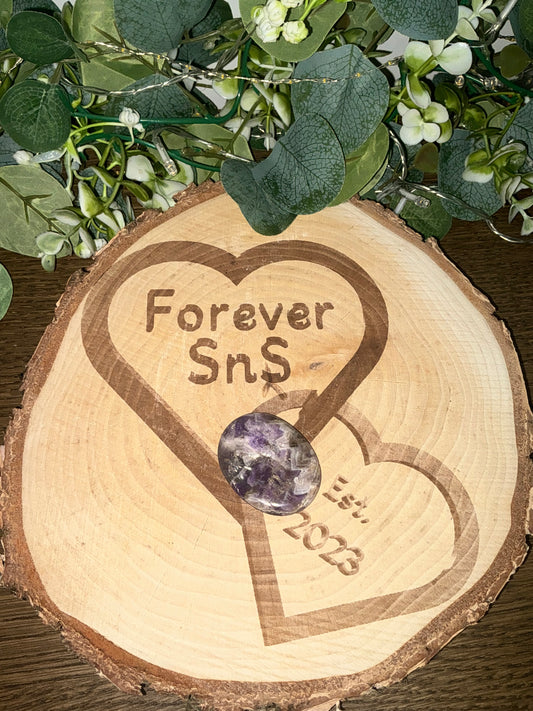 Chevron Amethyst Worry Stone 20g