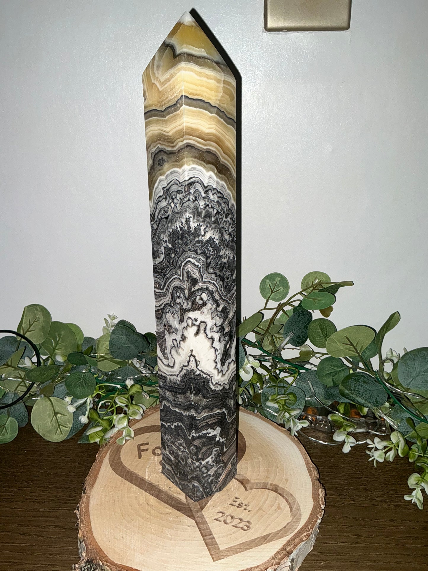 Dendritic Calcite Tower 2323g