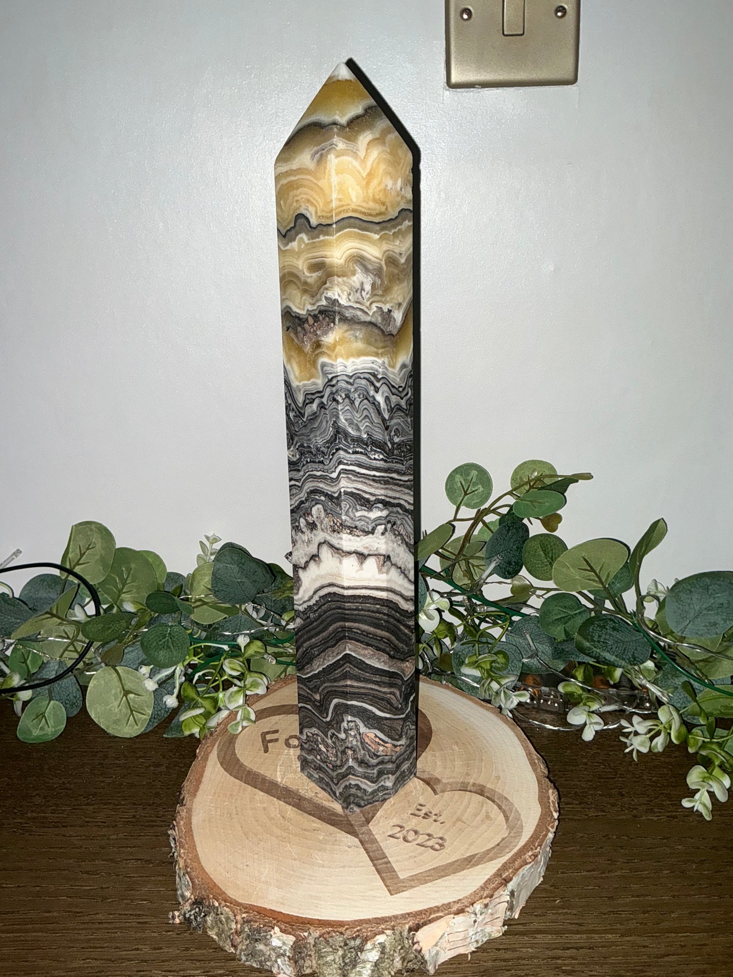 Dendritic Calcite Tower 2323g