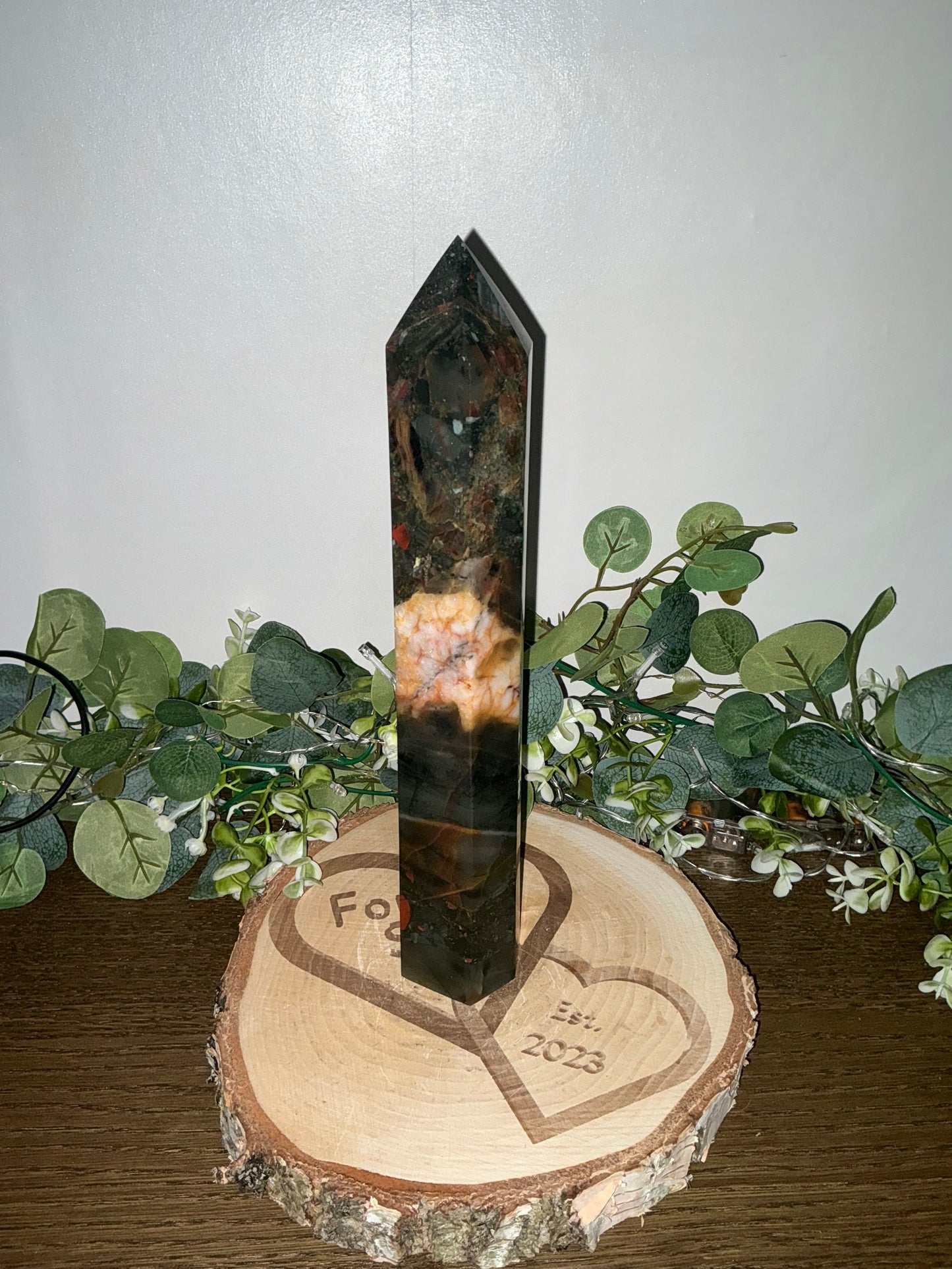 African Blood Stone Tower 1203g
