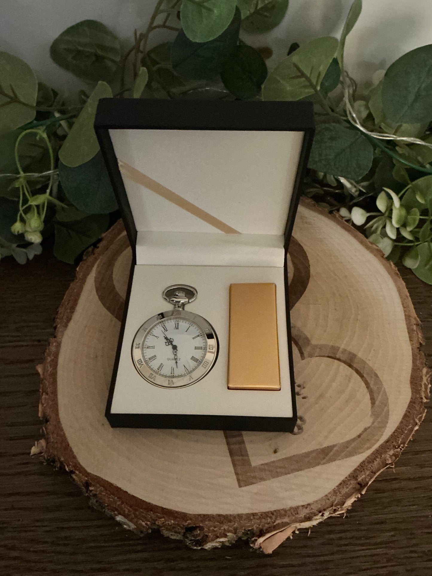 Pocket Watch with gift box & chain