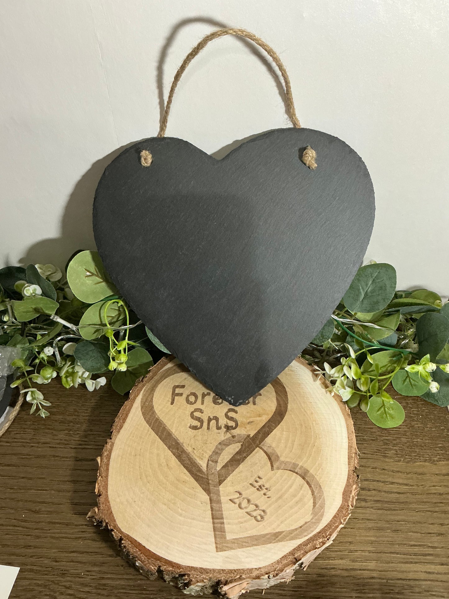 Heart Slate Hanging Sign
