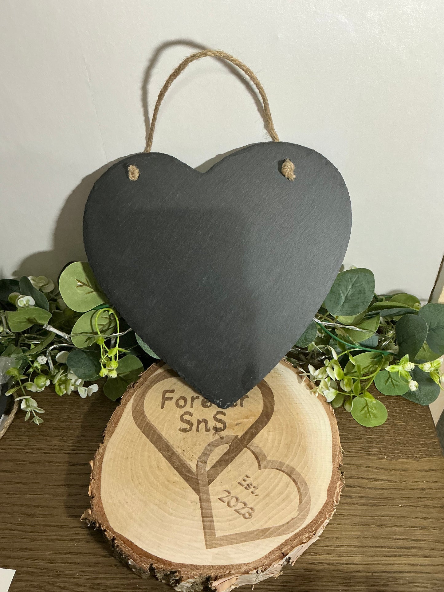 Heart Slate Hanging Sign