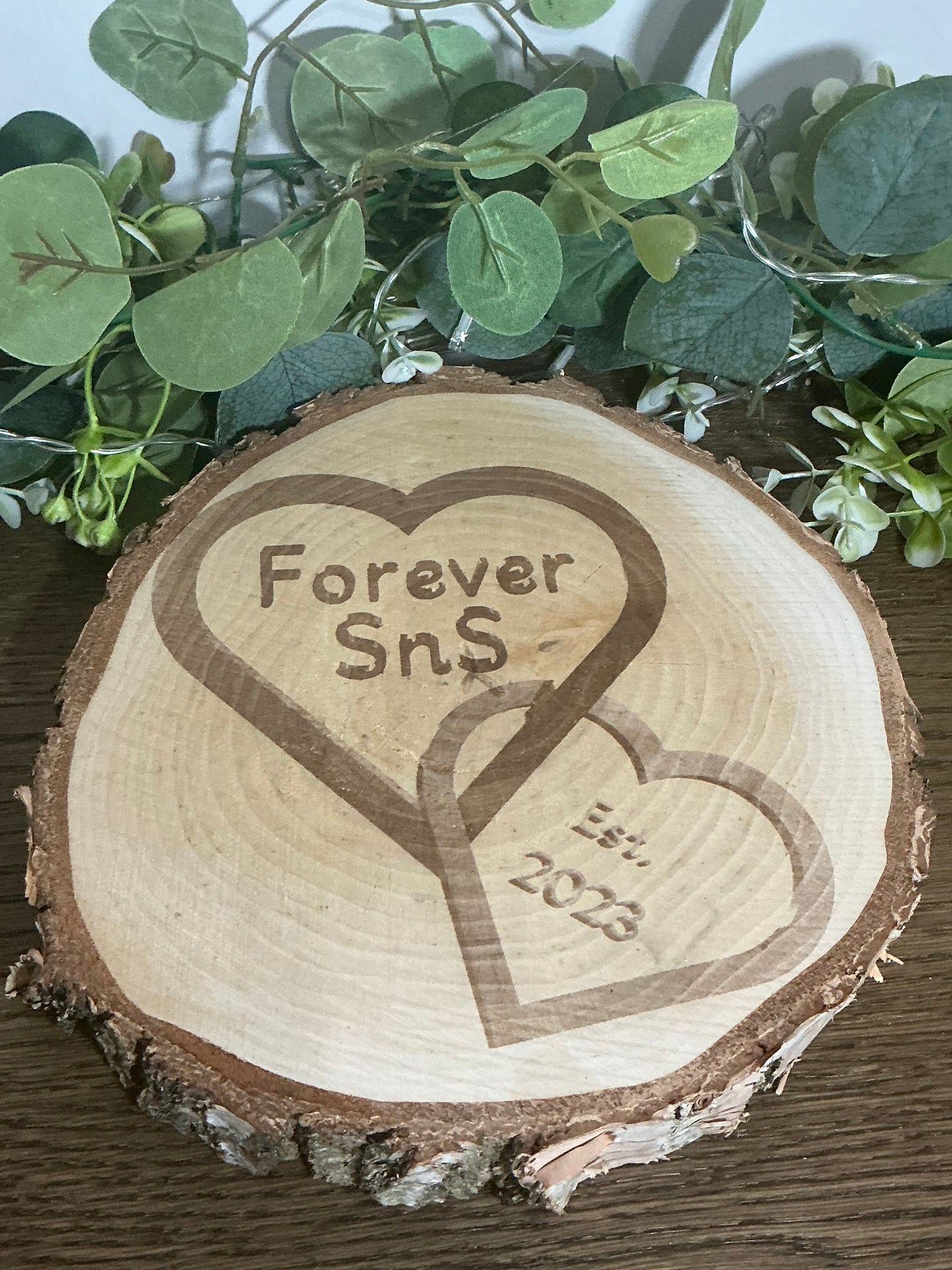 Laser Engraved Log Ends