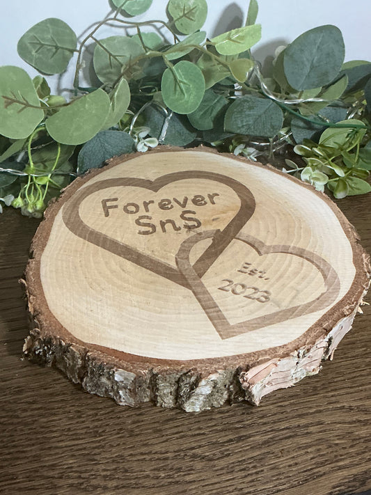 Laser Engraved Log Ends