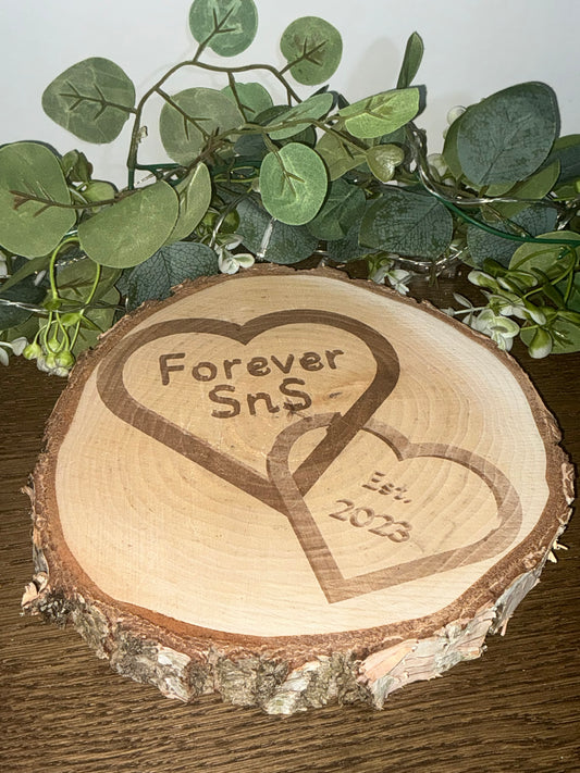 Laser Engraved Log Ends