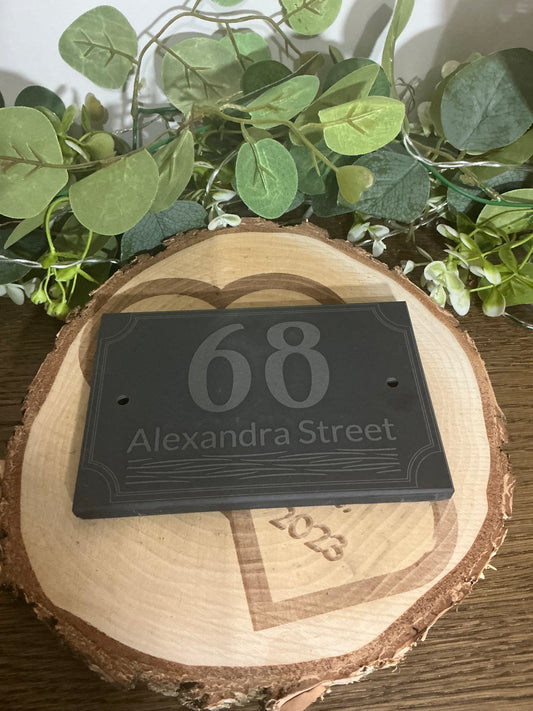 Laser Engraved Address Sign