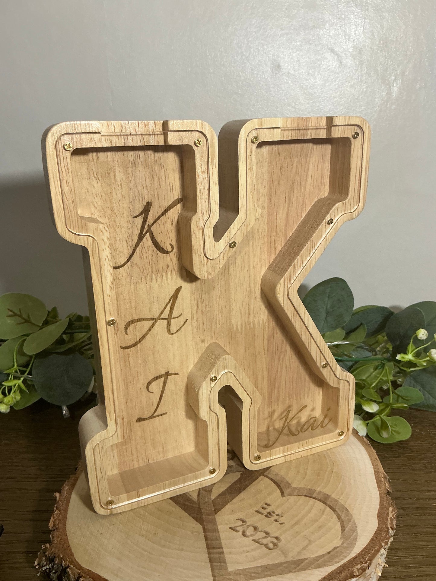 Custom Laser Engraved K Money Boxes (Kai, Kobe)
