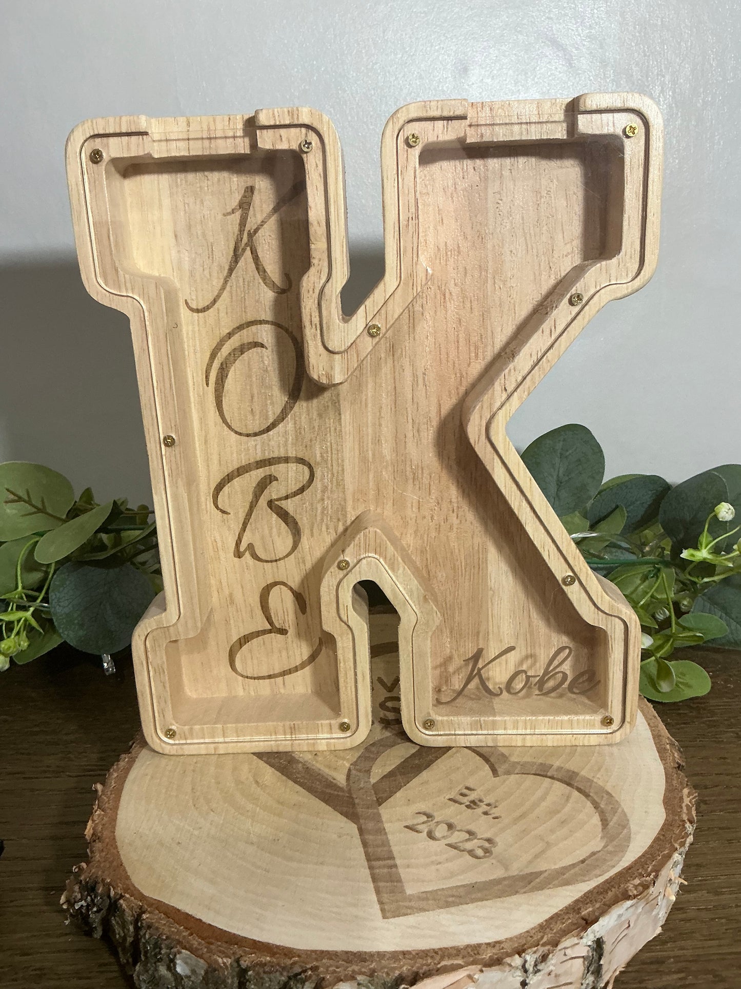 Custom Laser Engraved K Money Boxes (Kai, Kobe)